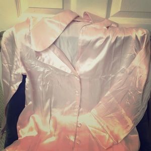 Texere Silk Brand hand pained pink pajama top